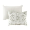thumbnail image 5 of Home Essence Valeria 3 Piece Tufted Cotton Chenille Coverlet Set, Full/Queen, Ivory/Taupe, 5 of 10