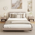 thumbnail image 2 of Gymax 2 PCS Nightstand w/ Drawer Side Table w/ Slide-out Drawer Open Storage Shelf Natural, 2 of 10