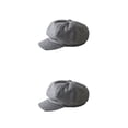 thumbnail image 1 of Minnieouse Sombrero de mujer Color sólido Tamaño libre Compras Oficina Gorra Moda Vestir Cálido al aire libre Usable Ala Boina Regalo Gris claro Gris claro 2piezas Minnieouse CBP045312, 1 of 5