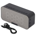thumbnail image 1 of Reloj despertador digital Reloj despertador Bluetooth portátil con pantalla LED y altavoz para dormitorio y oficinaNegro, 1 of 5