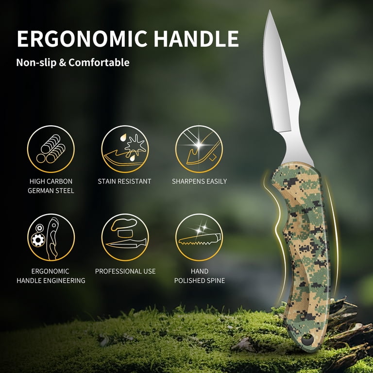 JELLAS Hunting Field Dressing Kit, 6 Pieces Game Processing Knife