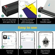 Wireless Tattoo Transfer Stencil Printer, Rechargeable Tattoo Printer, Artists & Beginner Friendly, Portable 1.3lb Tattoo Thermal Copier Printer Compatible with Android, iOS & Windows