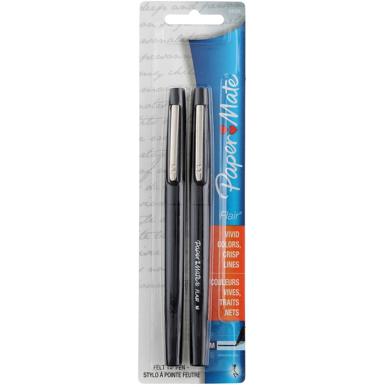 Paper Mate Flair Felt Tip Pens, Medium, 2 Ct