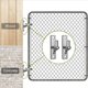 thumbnail image 5 of Bisagra de Puerta Resistente de Acero Inoxidable, Paquete de 4, Montaje en Pared para Madera U Hormigón, Bisagra de Puerta de Granja para Exteriores, 5 of 5