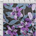thumbnail image 3 of oneOone Cotton Cambric Purple Fabric Tropical Lily Floral Sewing Craft Projects Fabric Prints By Yard 42 Inch Wide, 3 of 6