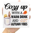 thumbnail image 7 of Zomyto 7x7 In Autumn Desk Decor,Autumn Wood Block,Rustic Fall Decor,Cozy up with a Warm Drink and Autumn Vibes Wooden Box Sign, 7 of 7