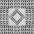 thumbnail image 1 of Ahgly Company Indoor Square Patterned Ash Gray Area Rugs, 6' Square, 1 of 6