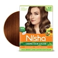 thumbnail image 3 of (4 pack) Nisha Creme Hair Color | Permanent Long Lasting Brown Hair Dye Colour Kit | Golden Brown | Mini Box 40gm / 1.35 Oz, 3 of 9