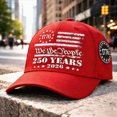 thumbnail image 2 of NIEWTR America 250 Hat Baseball Cap for Men Women Adjustable Embroidered Patriotic Eagle Country Hat 1776-2026 Semiquincentennial(A-Red,One Size), 2 of 4
