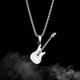 thumbnail image 1 of Colgante con forma de púa de guitarra, collar de música de acero inoxidable/laca dorada, joyería de estilo Hip Hop, 1 of 5