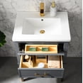 thumbnail image 4 of Clara 24" Single Bathroom Vanity with Porcelain Top - Gray, 4 of 10