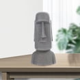 thumbnail image 4 of Estatua de de Pascua antigua, retro masivo, accesorios, Gris b Gloria Estatua de cabeza, 4 of 8