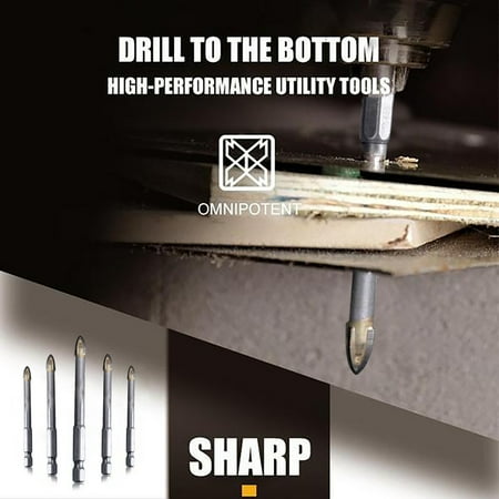 

Primary Color Reinforced Cemented Carbide Drilling Tool Set Hexagon Bit 5PC