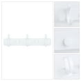 thumbnail image 3 of Unique Bargains 1 Pack Coat Rack Wall Mount Metal Coat Hook for Hanging with 3 Hooks White, 3 of 7