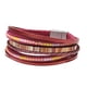 thumbnail image 5 of Qarigey Brazaletes de cuero Brazalete de leopardo Brazalete de cadena tejida Broche Type4 NO4, 5 of 6