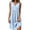 Light Blue, variant on Dresses for Women Sleeveless Round Neck Summer Casual Fashion Solid Color Pleated Dress Pink XXL