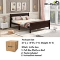 thumbnail image 6 of Full Size Bed Frame with Headboard and Footboard, Kids Platform Bed Frame Full Size, Modern Platform Bed Frame for Kids, Girls, Boys(Espresso), 6 of 10