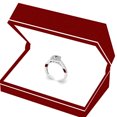 thumbnail image 3 of Dazzlingrock Collection 0.50 Carat (ctw) 10K Princess & Round Diamond Ladies Halo Style Bridal Engagement Ring 1/2 CT, White Gold, Size 9, 3 of 3