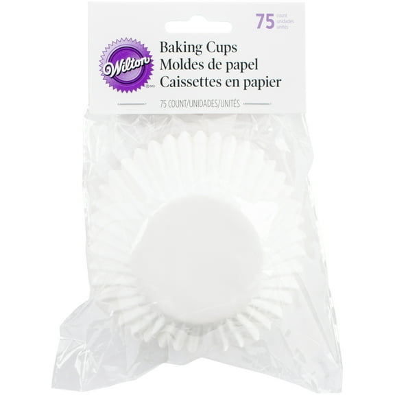 Wilton Jumbo Baking Cups 75/Pkg-White