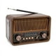 thumbnail image 1 of Radio Portátil FM AM SW Radio Vintage Altavoz Inalámbrico Bluetooth con Linterna LED Soporte para Tarjeta TF Disco U AUX, 1 of 5