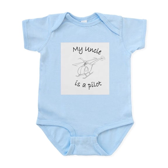 CafePress - My Uncle Is A Pilot Helicopter Infant Bodysuit - Baby Light Bodysuit, Size Newborn - 24 Months