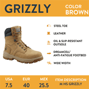 Herman Survivors Men's Grizzly 8 Steel Toe Work Boots