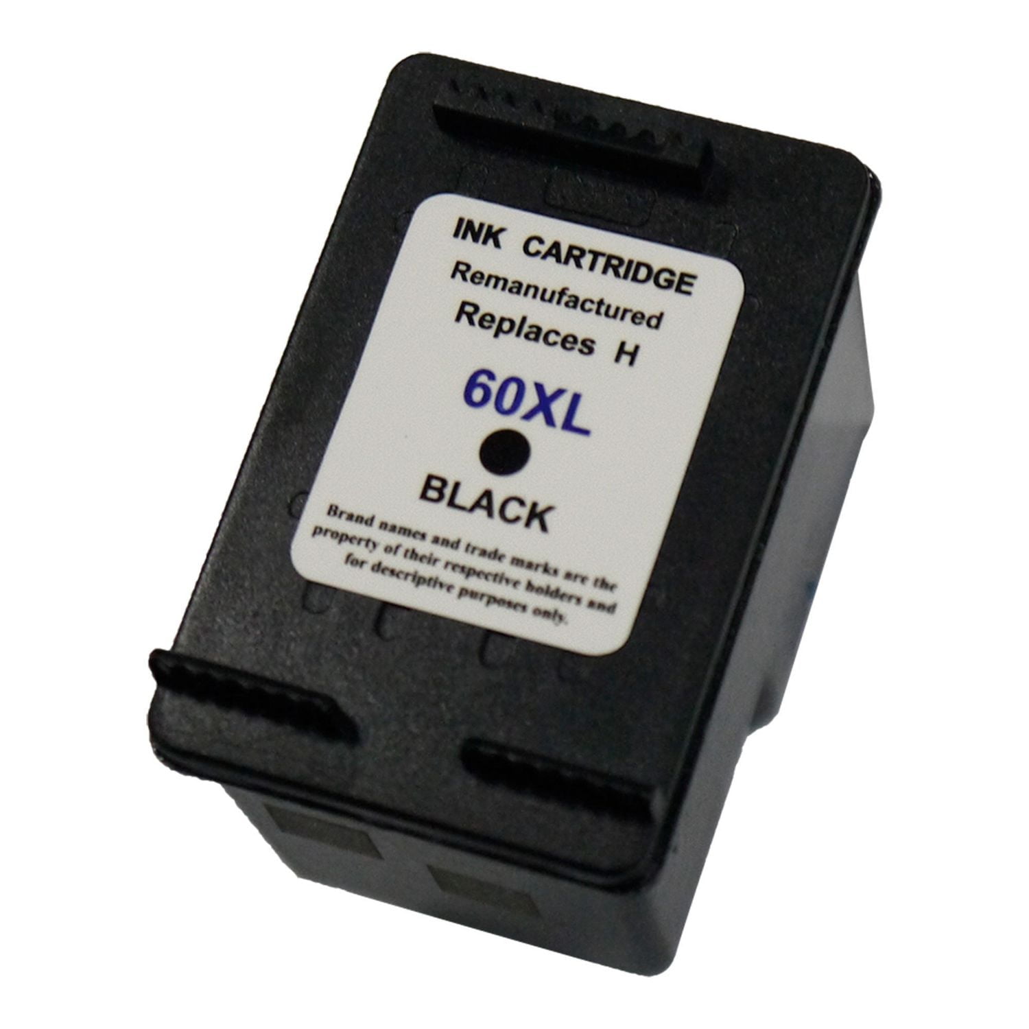 L-ink 2 Pack Compatible HP 62XL High Yield Black Ink Cartridge (C2P05AN)