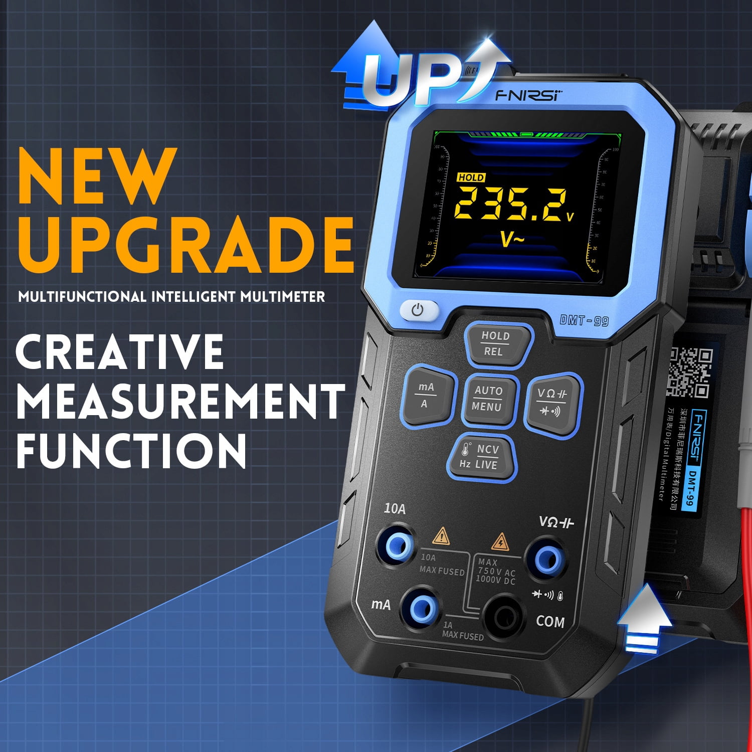 DMT-99 multimeter digital high-precision intelligent anti-burning multi-function automatic digital display electrician