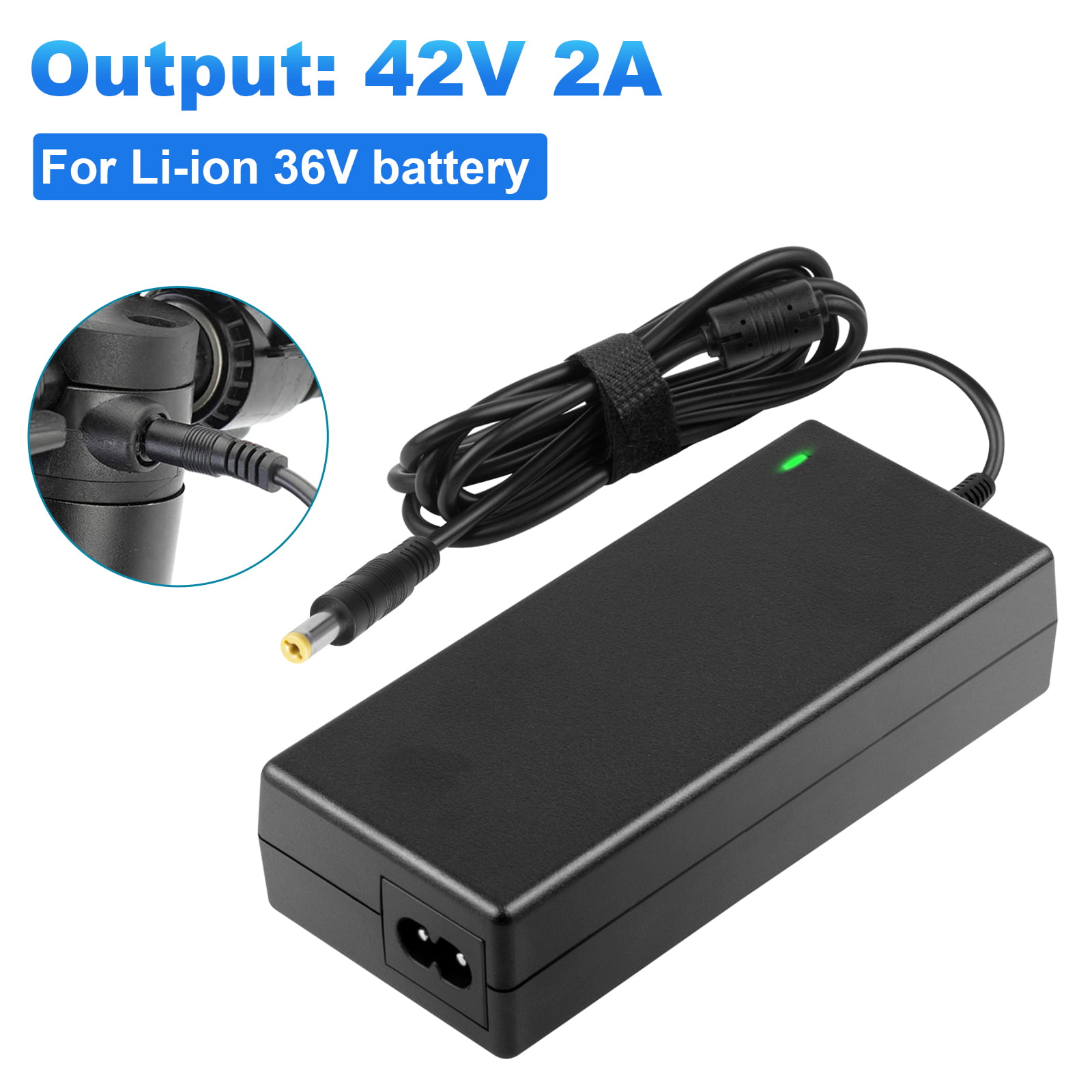 42V 2A Charger Scooter Power Adapter Charger DC Port for Scooter Battery  Pack Electric Longboard Skateboard Output