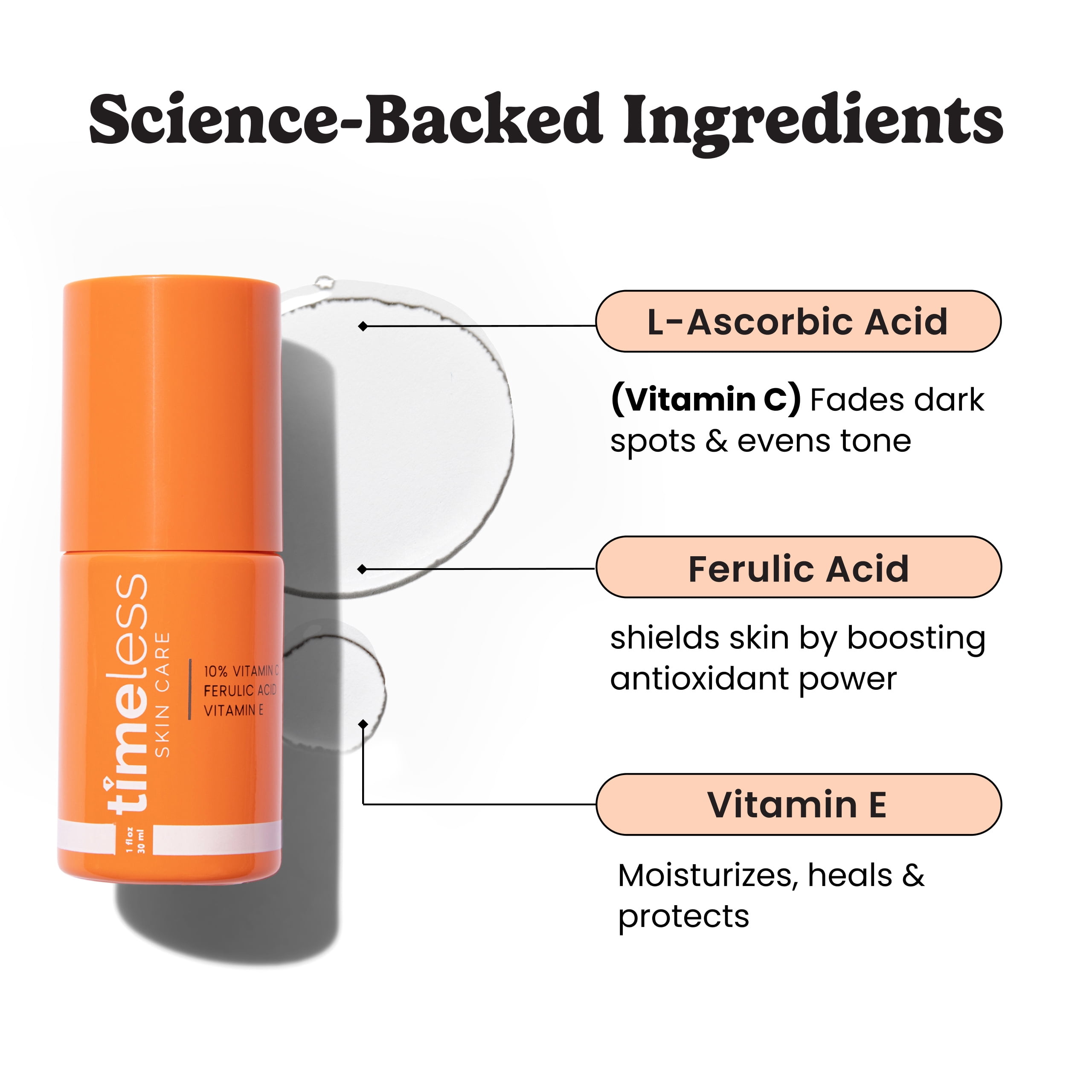 Timeless Skin Care Vitamin C Serum with Vitamin E & Ferulic Acid 1 Fl Oz