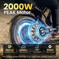 thumbnail image 6 of TakeMov Electric Bike for Adults, 2000W Peak Ebike, 40MPH 80Miles Electric Mountain Bike, 20" X 4.0 Fat Tire Adult Electric Bicycle with 48V 25AH Battery E Bikes, Full Suspension Electric Dirt Bike, 6 of 9