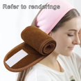 thumbnail image 4 of SPA Diadema Facial Antideslizante Ajustable Estiramiento Sudor Lavable Cabeza Suave Paño de Toalla de para atención de Yoga D - color marrón Salvador diademas faciales, 4 of 7