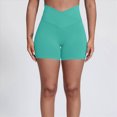 thumbnail image 2 of KPOPLK High Waisted Biker Shorts for Women - 8"/5"/3" Soft Black Spandex Shorts for Workout Volleyball Yoga Dance Shorts,Mint Green,Size M, 2 of 4