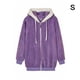 thumbnail image 5 of Sonducket Abrigos Chaquetas Para Mujer Cómodas Y De Moda Con Capucha Invierno Calidez Cremallera Completa Abrigos Con Capucha Abrigos y chamarras morado S, 5 of 6