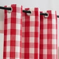 thumbnail image 6 of Flowpartex Red and White Buffalo Check Semi Sheer Curtain Panels Plaid Textured Curtains Drapery, Farmhouse Grommet Window Drapes for Christmas Living Room Bedroom, 40"Wx95"L Set of 2, 6 of 6