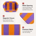 thumbnail image 4 of Large Capacity Striped Mahjong Tile Bag with Dice Pouch, Woven Crossbody Mahjong Organizer, Portable Mahjong Accessories Storage Bag for Women Game Night Gift, Purple, 4 of 7