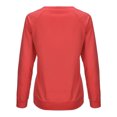 thumbnail image 2 of Camiseta Mujer Manga larga Cuello redondo Tops Poliéster Suéter deportivo Ropa con estampado informal, Rojo, S Sweethay AP003791-30, 2 of 6