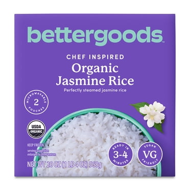 bettergoods Organic Jasmine Rice, 20 oz, 2 Pouches (Frozen)