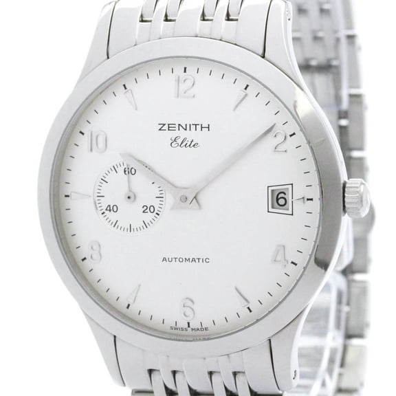 Pre-Owned ZENITH Elite Stainless Steel Automatic Mens Watch 01/02.1125.680 Polished