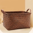 thumbnail image 3 of sunsanly Storage Basket Woven Great Load Bearing Handles Flexible Pressure Resistant Large Capacity Smooth Outdoor Vegetable Fruit Toys Storage Basket Laundry Picnic Basket, 3 of 7