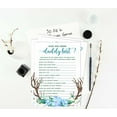 thumbnail image 4 of Inkdotpot Gender Neutral 50-PackWho Knows Daddy BestBaby Shower GameCards Antler (Boy) FunActivity Cards, 4 of 5