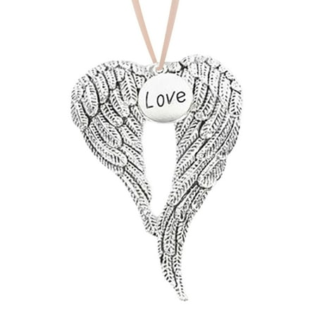 

Veki Christmas Wing Angel Pendant Part In My Heart Is Ornament Memorial Of Stained Glass Window Hanging