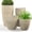 Oatmeal White, variant on FIASON 4 Pack Large Plastic 21/18/12/10" H Oatmeal White Tall Planters, Outdoor Indoor with Shelf Inset, Matte Finish, Drainage Holes & Mesh Filter Screen for Patio