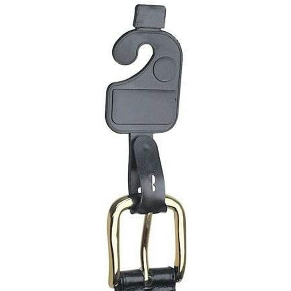 Black Belt Hangers for Retail Economic Plastic Belt Hooks 100 Pack