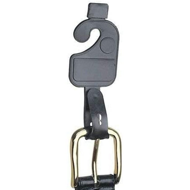 Black Belt Hangers for Retail Economic Plastic Belt Hooks 100 Pack