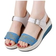 thumbnail image 4 of Mostsola Platform Sandals Women Arch Support Wedge Sandals Adjustable Open Toe Walking Shoes, 4 of 7