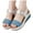 Blue, variant on Platform Wedge Sandals for Women 2025 Fashion Comfortable Chunky Flats Non Slip Work Walking Summer Shoes