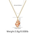 thumbnail image 1 of Zhuge Collar con colgante hecho a mano, diseño de caracola y colgante de circonita (oro), 1 of 2