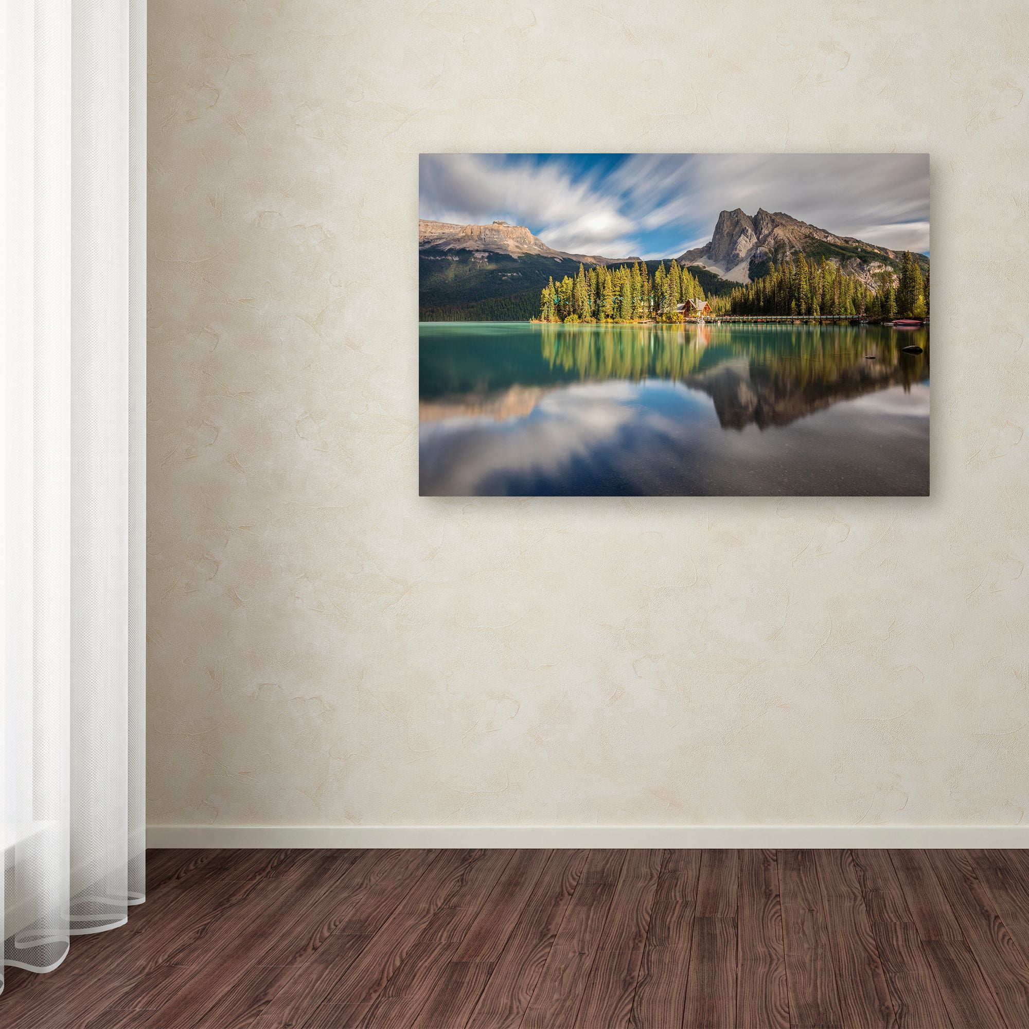 Pierre Leclerc 'Emerald Lake Dreamscape' Canvas Art 16 x 24