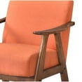 thumbnail image 3 of Stella 26 Inch Counter Height Chair, Orange Fabric, Cushions, Brown Wood, 3 of 5